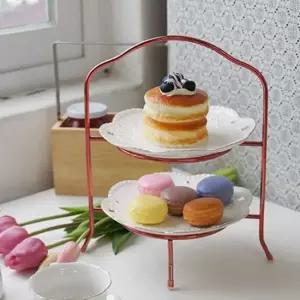 2단이라 더 많이 수납하는 체리골드 2단 접시홀더 접시홀더 접시건조대 파티플레이트