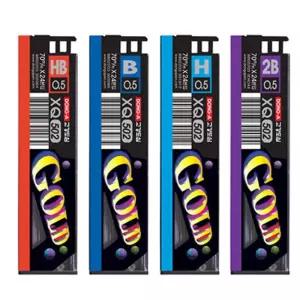 샤프심 502 골드 0.5mm (12개1세트)/샤프/컬러샤프심/홀더심/칼라/대용량/진한심/색깔/강도/우수/펜심/굵은