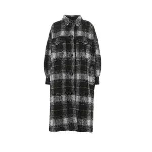 [이자벨마랑]14주년 폰티지 FONTIZI 체크 롱코트 차콜 MA1298 22A012E 02AN