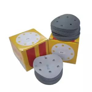 URO 샌드페이퍼 5인치 6홀 원형사포 100장 에어샌더기용