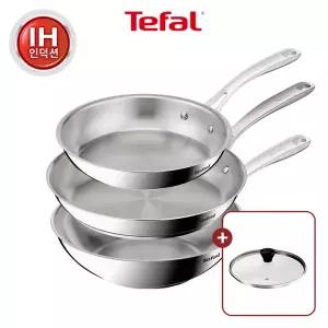 [테팔]인덕션 SS 퍼펙트 레지스트 프라이팬 3종(팬24+팬28+볶음팬28)(+레온유리뚜껑28cm)