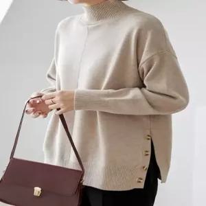 김여사 [빅사이즈] 66-88) 앨리 슬릿 반목니트 4NT510215