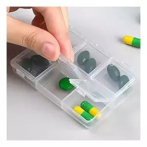 사각 잇템 휴대용 투명 케이스 PP 6칸 6구 알약함 알약 약통 기획상품 보관함 여행용