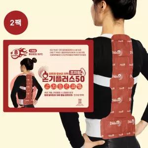 온기플러스50 2팩 입는 조끼형 핫팩 캠핑 군인 군용 야외활동
