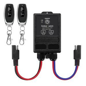 ZHOFONET 12볼트 무선 리모컨 스위치 SAE 커넥터 플러그 328피트 장거리 방수 농업용 분무기 펌프용 12V 72V RF