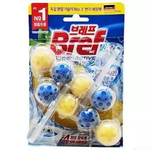 브레프 파워 액티브 변기세정제 레몬 50g x 2개입 1개 100g 래몬