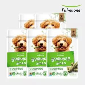 [풀무원]아미오 건강담은 간식 덴탈껌 강아지 양치껌 그린 100g×5개입