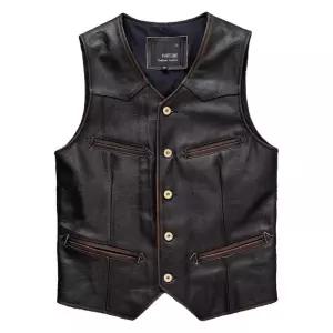 오토바이 가죽 조끼 빈티지 바람막이 민소매 라이딩 재킷 자켓 할리 레트로 해골 남자