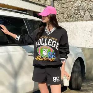 [핑크시슬리] SET/불독 바스락 방수 요꼬V 3.5부 트레이닝세트