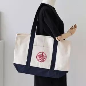 [아트박스]/이비자 트레이더조 에코백 코튼 캔버스 가방 라지