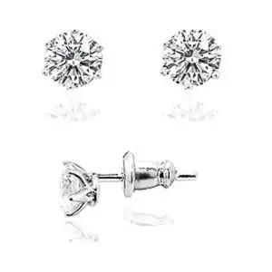 실버 3부 랩 그로운 다이아몬드 다이아 귀걸이 웨딩 베이직6발