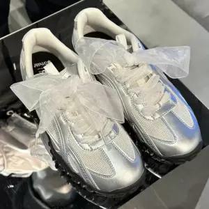 쉬폰 레이스 신발끈 운동화 리본 끈 커스텀 장식 플랫 슈즈 포인트 신발 꾸미기 소품