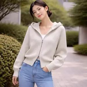 [지고트](대전신세계)JS2E1CD521[후드 집업 니트 가디건]