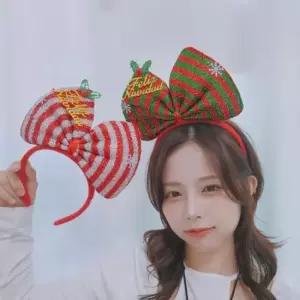 크리스마스홈데코 크리스마스 메리 리본 머리띠