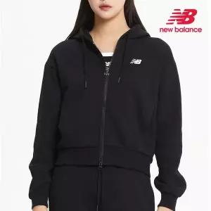 [뉴발란스] 국내매장판 여성 에센셜 기모 후드집업 블랙 NBMDE4W902-19