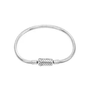 [판도라] 590122C00 모먼트 마그네틱 클래습 스네이크 체인 실버 팔찌