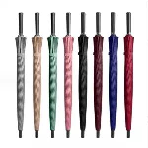 손잡이 장우산 접이식 폰지 살대많은 자동 튼튼한 3단