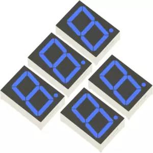 5 PCS 1.8인치 1자리 블루 LED 디스플레이 디지털 튜브 7 세그먼트 공통 음극