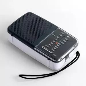 미니라디오 등산 캠핑 휴대용 가로형 미니 아날로그 AM FM 라디오