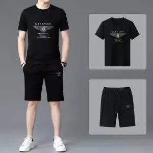 남자 캐주얼 투피스 얇은 트레이닝복 반팔 아이스 반바지 반팔세트 반팔티셔츠 유행2