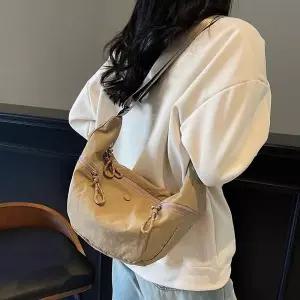 [오너클랜]WL 나일론 크로스 가방 가벼운 여행 휴대폰 백 베이지 예쁜크로스백