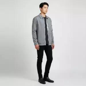 스톤 남성 와펜 나일론 메탈 오버 셔츠 자켓 펄그레이) L1S15 1200038 S0019 V0061