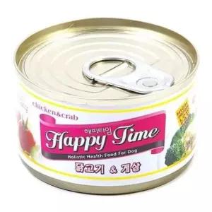 [반려] 닭고기+게살 강아지캔 해피타임 1box/100gx12개