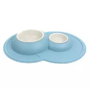 [반려] 블루 식기 PP 지오플라스트 볼케이노 Double
