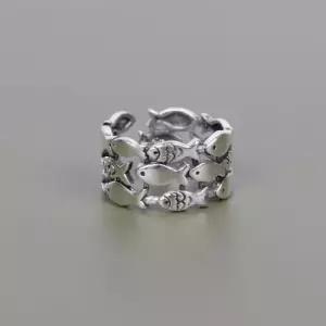 실버링 반지 커플 예쁜 가족 학생 s925꼬기꼬기물고기