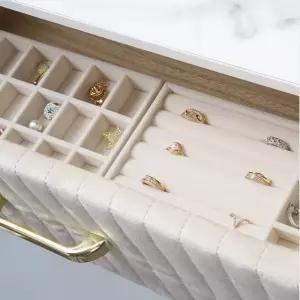 화장대 악세사리 정리함 반지 귀걸이 보관함 주얼리 진열대 벨벳 소품함