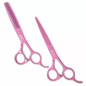 [반려] 셀프미용 핑크 숱가위 가위 일자가위 강아지 세트