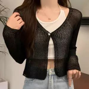 바캉스 필수 여름용 메쉬 망사 가디건 커버업 비치룩 시원한 아우터