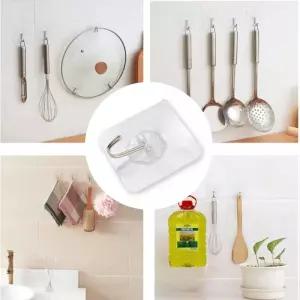 다용도 투명 매직후크 마스크걸이 현관마스크 접착식고리 스티커고리70p