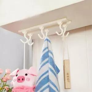 (10개묶음)접착고정형 싱크대천장 고리 걸이 색상랜덤