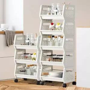 [RIZPICK]멀티트롤리 주방웨건 이동식카트 수납함철제 수납정리