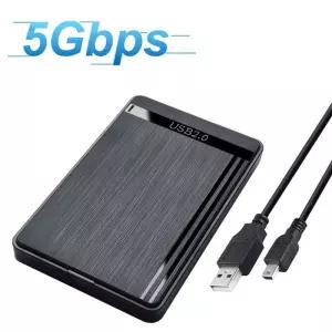 2.5인치 외장 하드 케이스 SATA to USB 3.0 타입 C 어댑터 박스 드라이브 5Gbps HD 휴대용 저장 장치