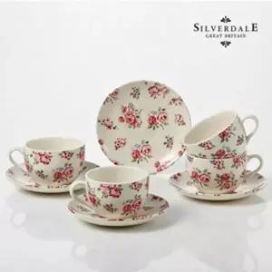 (사은품)실버데일 빈티지 핑크로즈 커피잔 찻잔