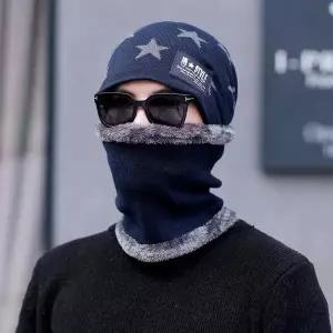 TBZ 방한용품 스터닝 넥워머 비니모자 네이비 겨울용품