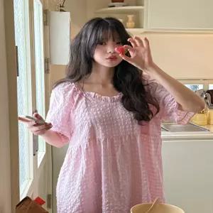 [제작] 비에토 프릴 파자마 원피스 87380 빅사이즈 여성의류