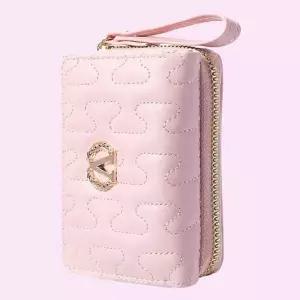 [에이치플러스몰]WL 패션 브이 버클 반지갑 선물 여자 패션 지폐 3단