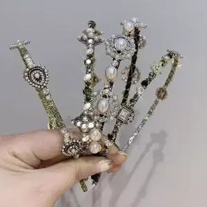 [하프클럽/]로코코 앤틱 레트로 스타일 럭셔리 헤어밴드 쥬얼리