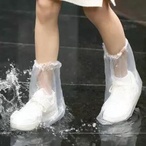 일회용 비닐 신발 커버 5쌍 방수 덧신 장화 성인용 우천용 보호