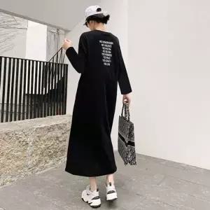 LOVE 롱원피스 화이트 블랙 휴양지 원피스 봄 가을 (HSJ-WEB0804)