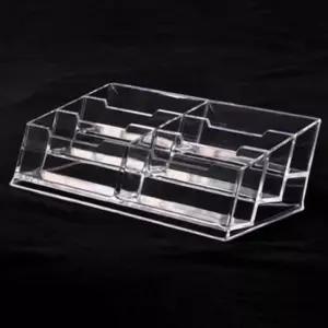 [문구] 아크릴 명함 보관함 6단 비즈니스 카드 홀더 메모 꽂이 사무용 정리함