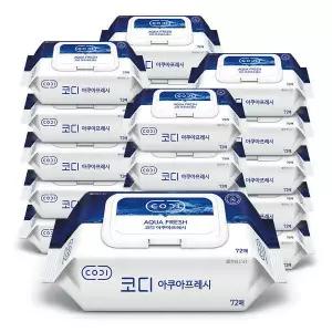 코디 아쿠아프레시 캡 물티슈 72매x24팩