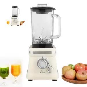 한일 대용량 스퀘어 유리믹서기 고속 블렌딩 6중 칼날 블랜더 레트로 용기