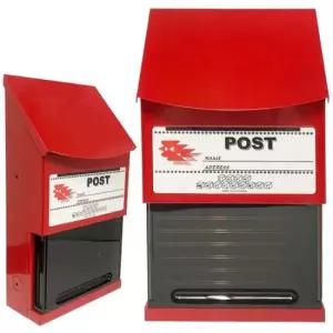 철우편함 센스 벽면부착식 빨간우편함(36.5) 철제우체통 편지함