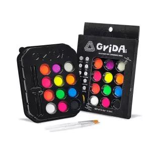 학교용품 쉴드 그리다 페이스페인트 나이트팩 형광 12색