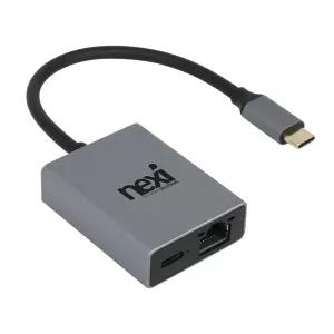 USB C타입 랜카드 유선 기가 비트 PD 100W 충전 노트북 맥북 랜선 연결 젠더 / Type C 랜포트 WISENX1646