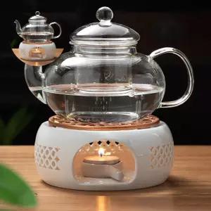 힐링모드 도자기 티워머 화이트+브론즈 다도 차우리기